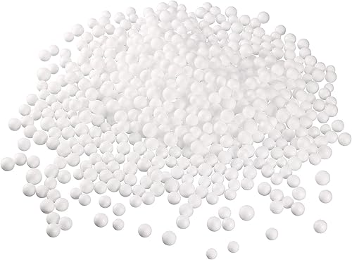 uxcell 1 paquete de cuentas redondas de espuma de poliestireno blanco de 03 pulgadas para artes manualidades decoración de fiestas rellenos de