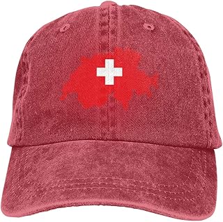 Cappellino Visiera Bandiera Svizzera Sun Cappello Traspirante Cappucci da Golf Unisex Cappello per Tennis, Golf, Viaggi