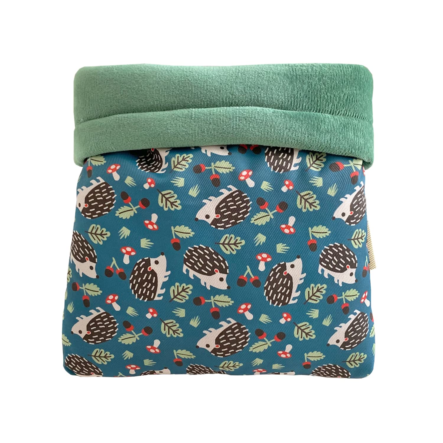 Ymid Select Handmade Cute Cuddle Sack Sleeping Bag Pouch Hideout Cave for Hedgehog, Baby Guinea Pig, Hamster, Rat, Ferret, Squirrel Other Small Animal Beds (Green)