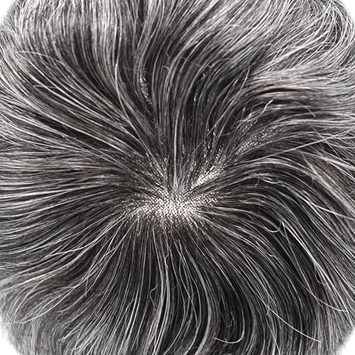 Miniatura 4 de Mens Toupee Hair Piece Real Human Hair Fine Mono Toupee para hombres Sistema de reemplazo de cabello para hombre postizo Protesis Capilar Para