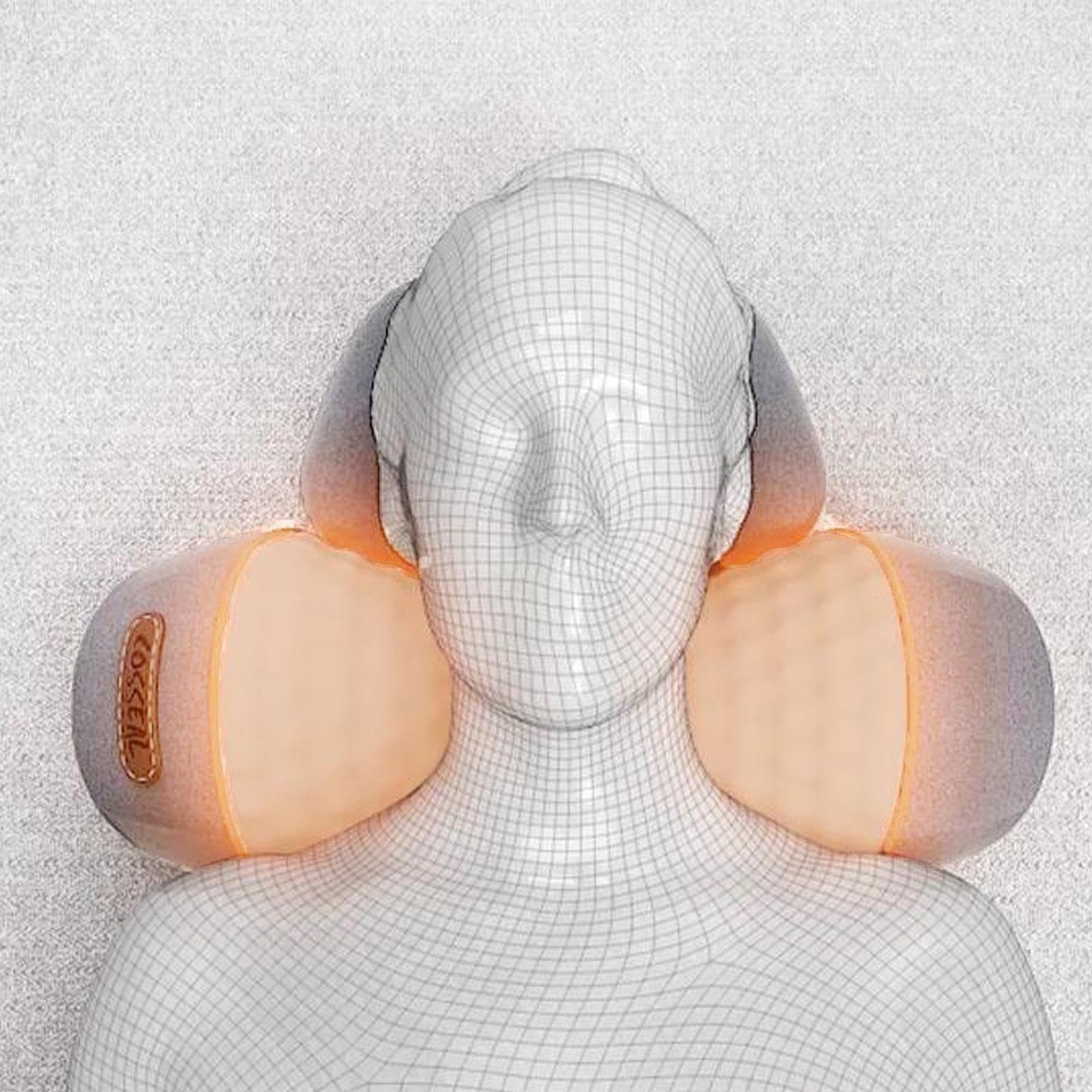 Massagekissen Ergonomischer Elektrischer Schulter Rücken Kopf Massager | Muskellinderungskissen Für Schlaf, Auto, Reisen, Büro, Männer, Frauen, Erwachsene,