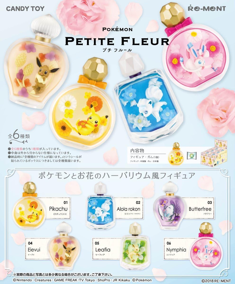 Pokemon - Petite Fleur 6Pack Box (Candy Toy) with Re-Ment
