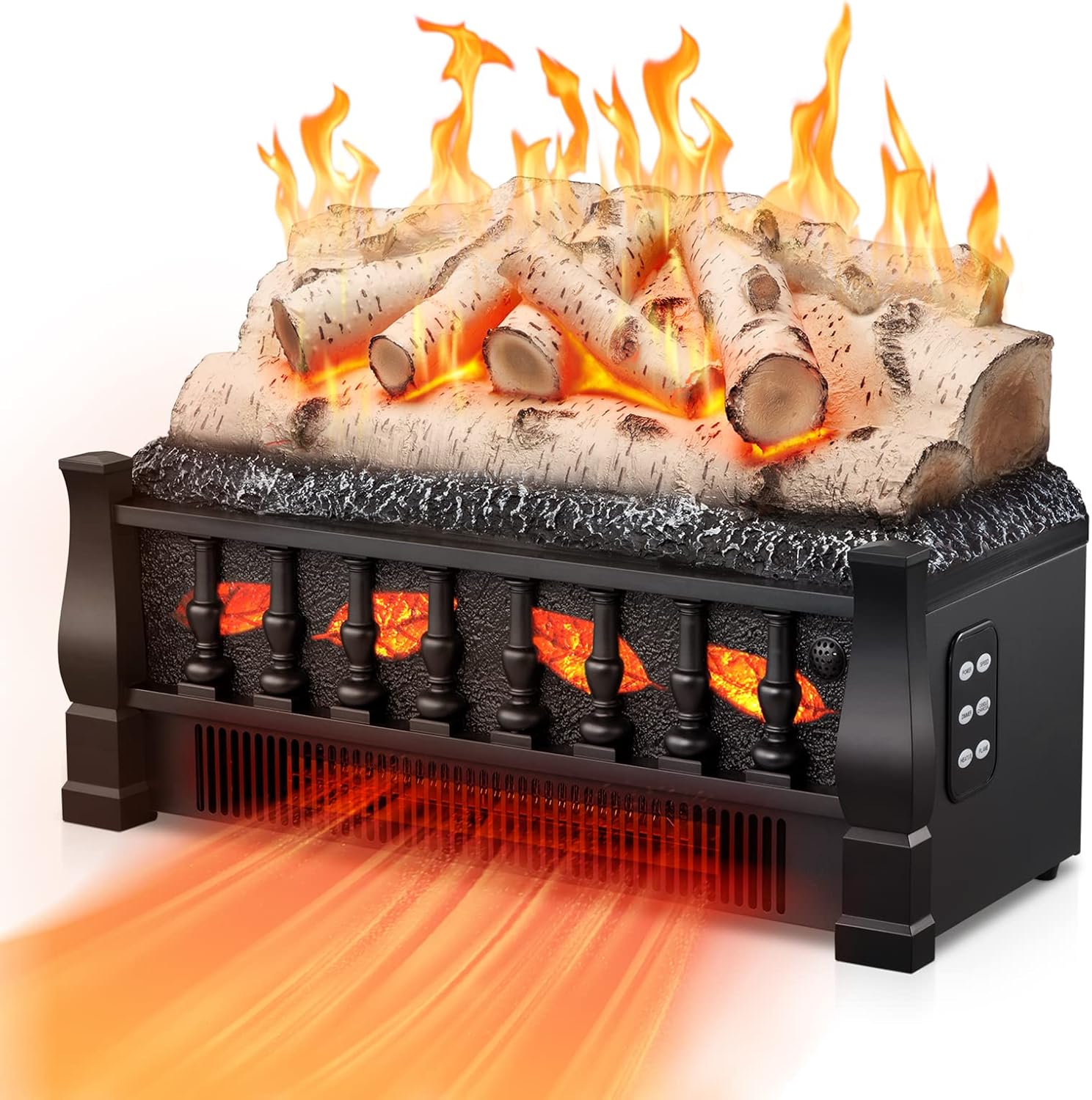R.W.FLAME Electric Fireplace Log Set Heater 21IN, Remote