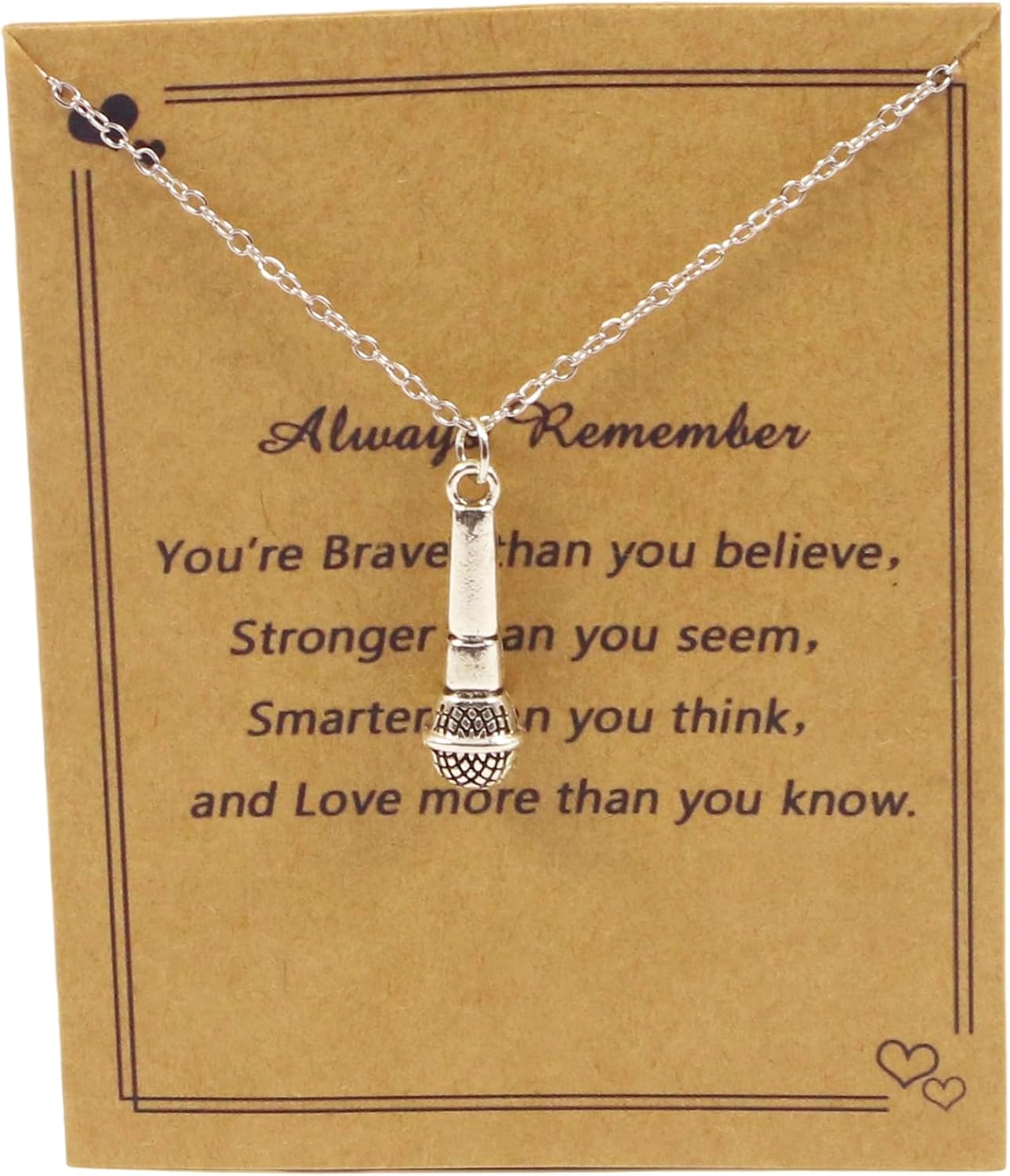 Microphone Pendant Necklace For Music Lovers