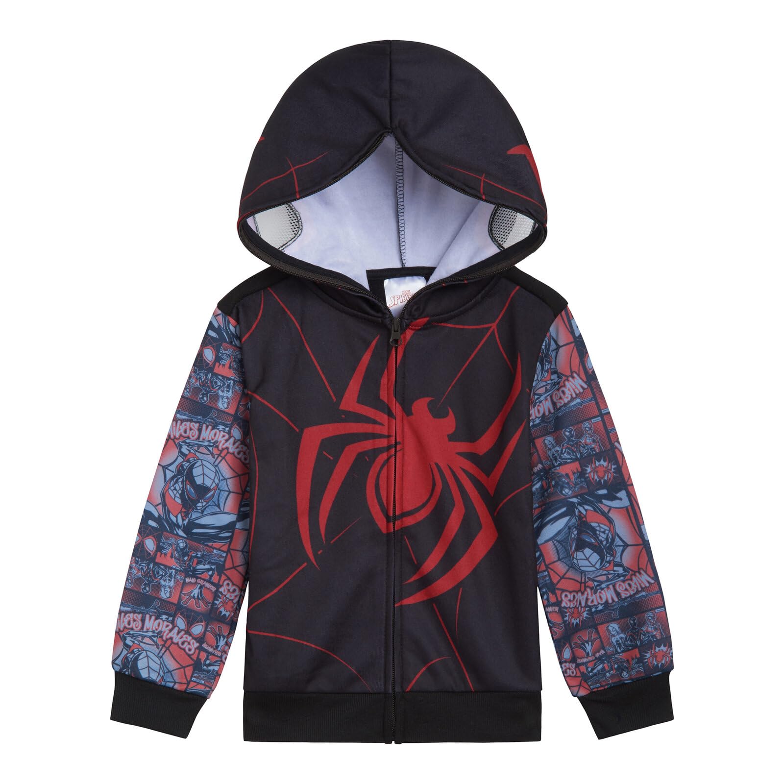 Marvel Felpa con cappuccio in pile con cerniera per bambini e ragazzi