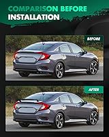 Vista 6 de SCITOO Spoiler Wing GT Style Universal 52" ABS Brillante Carbono Aspecto Trasero Alerón Alerón