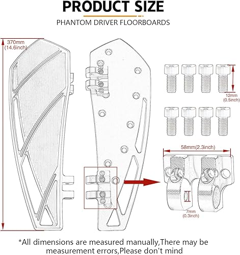 Miniatura 2 de Phantom Driver - Estriberas delanteras para motocicleta Harley 12-16 Dyna FLD 86-2023 Touring Road Glide Road King Street Glide 86-17 Softail FL