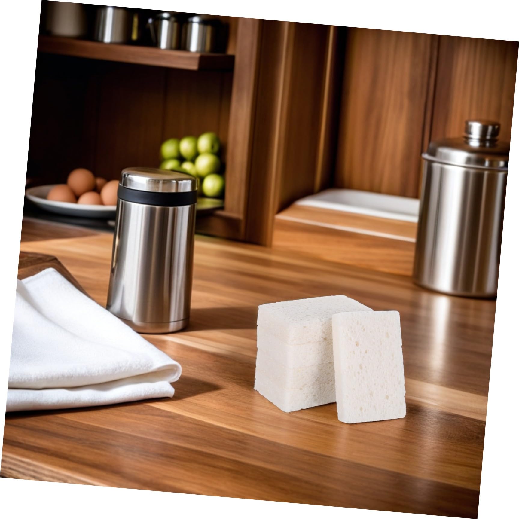 Toyvian Paquete de 20 Esponjas de Pulpa de Madera para Cocina y Limpieza del Hogar, Esponjas Absorbentes Que No Rayan, Ideales para Eliminar Grasa y Suciedad