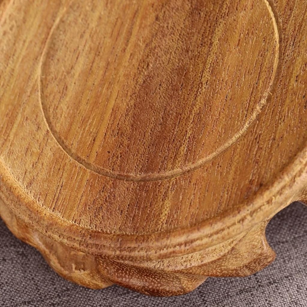 Bonsai Pedestal Vase Pedestal Stands Household Solid Wood Base Bracket Crafts Offering Buddha Statue Incense Burner Vase Round Base Lotus Table Decorative Ornaments Planter Stand Plant Holder