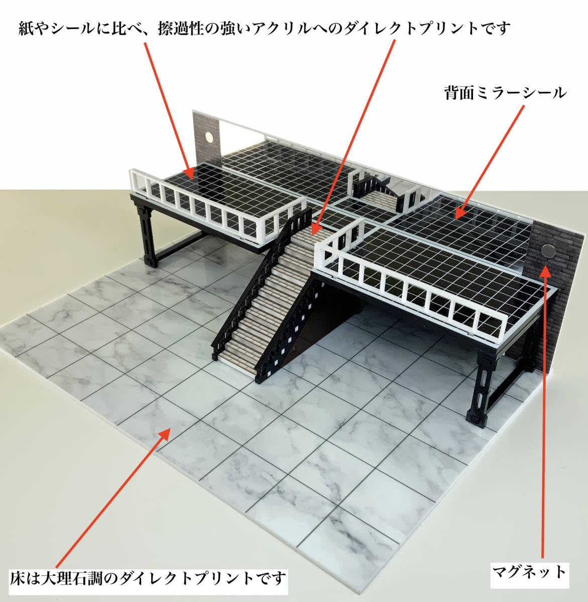 Amazon.co.jp: アクリルケース付き ジオラマセット 自動車博物館