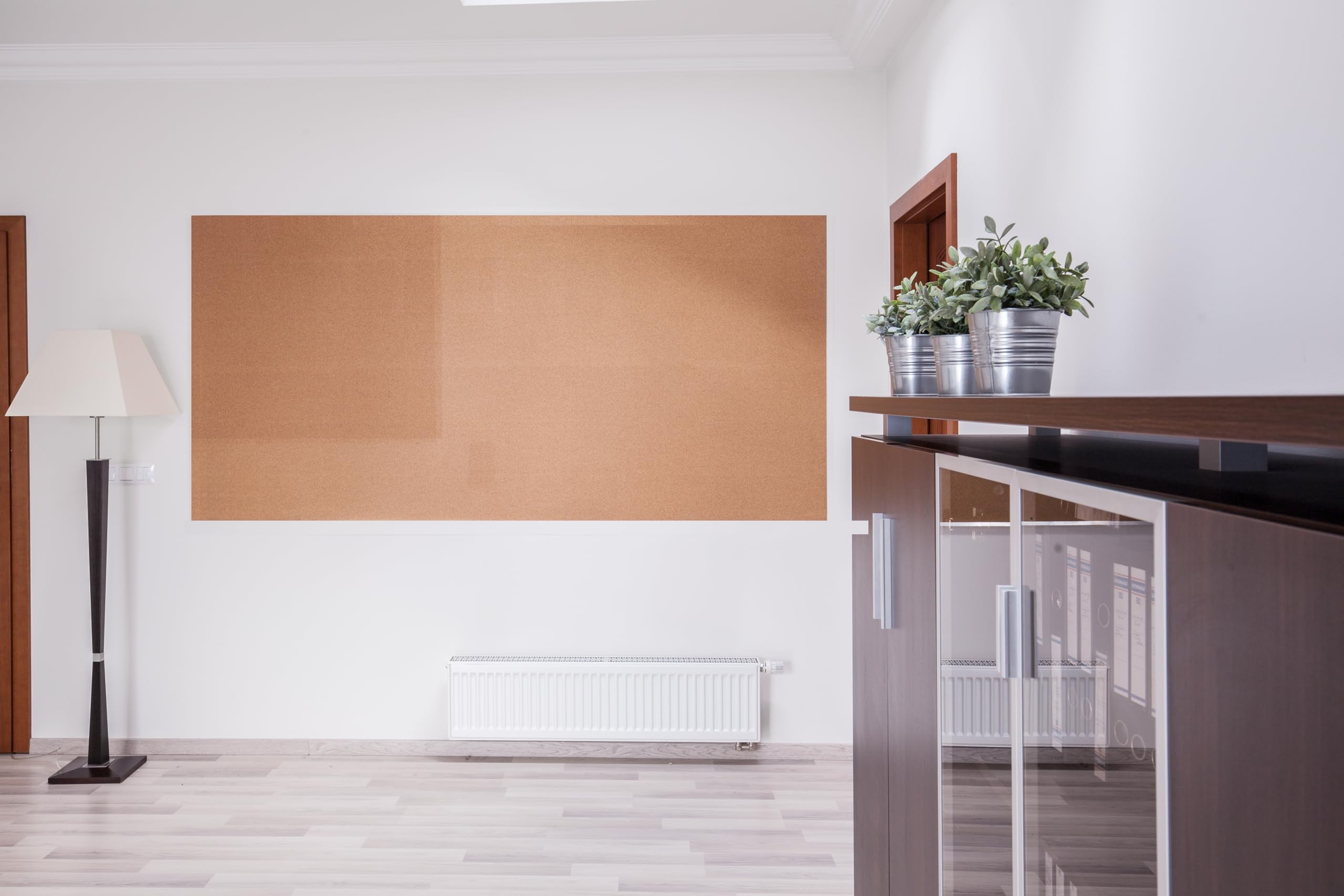 Manton Cork Pinnwände aus Kork, 30,5 x 91,4 x 1,27 cm, mit Klebestreifen, 100 % natürlicher und nachhaltiger Kork-Pinnwand, perfekt für Zuhause, Schule und Büro, 2 Stück