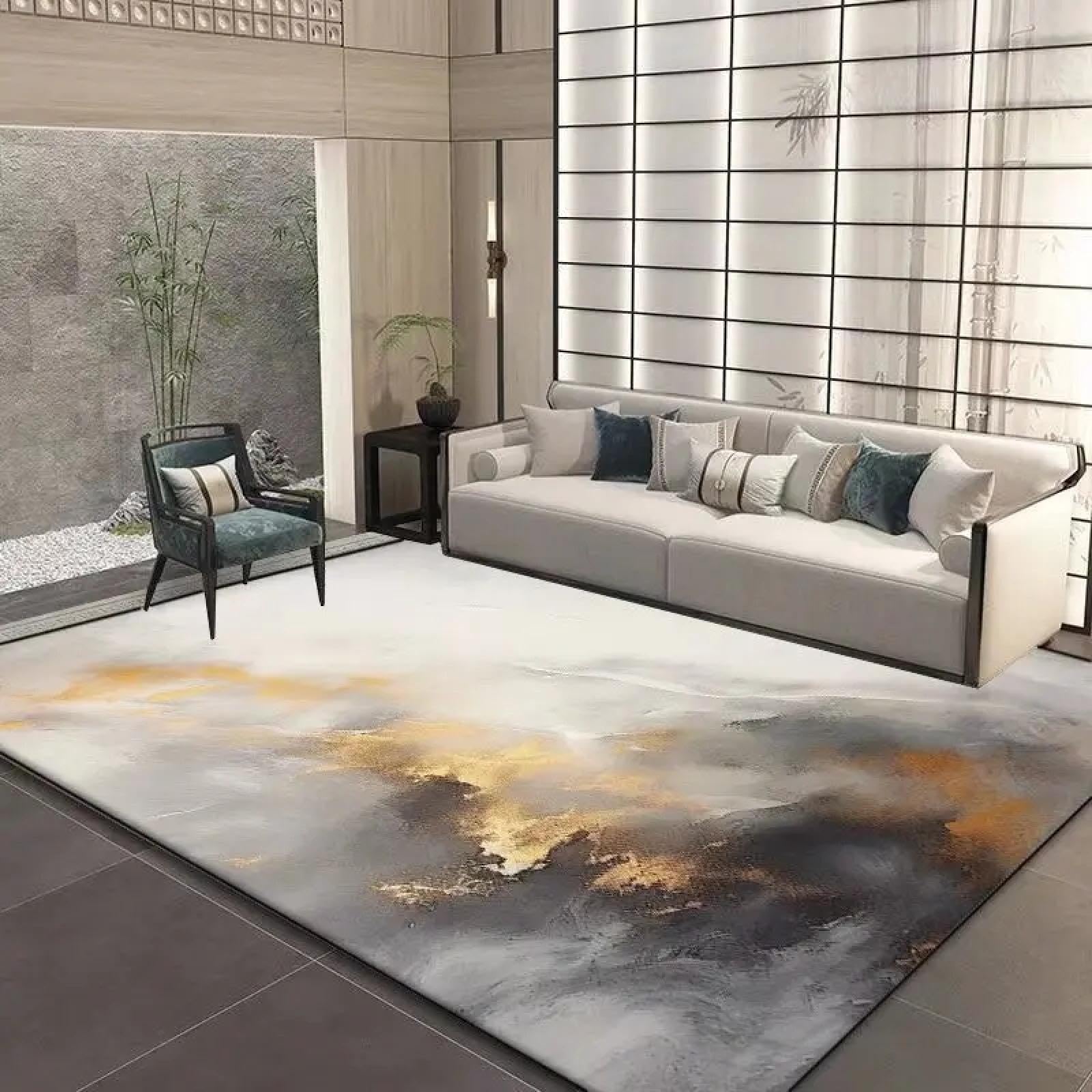 Tapis de salon de luxe antidérapant pour en finir avec les glissades