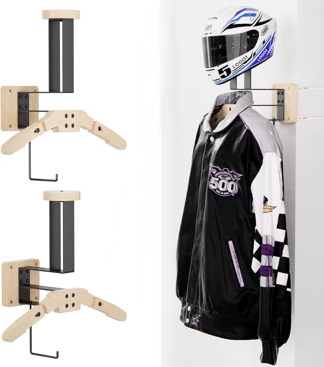 Leadiy Motorcycle Helmet Holder, Helmet Holder Wall Mount