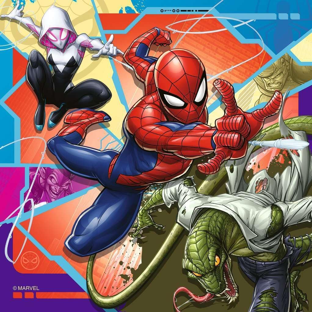 Ravensburger Children's Puzzle - 12004115 Marvel Spider-Man - Puzzle for Children from 5 Jahren, mit 3x49 Teilen