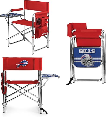 Picnic TIME NFL Unisex-Adult NFL Sports Chair with Side Table, Beach Chair, Camp Chair for Adults