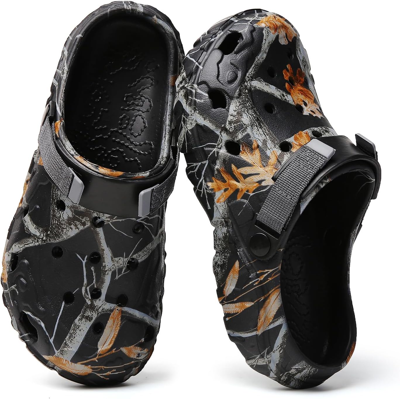 Men’s Garden Clogs Slip-On Camo Shoes Lightweight EVA Breathable Non-Slip Water-Resistant Summer Sandals for Outdoor Yard Beach Pool Casual