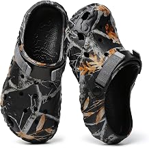 Mens Garden Clogs Slip-On Camo Shoes Lightweight EVA Breathable Non-Slip Water-Resistant Summer Sandals for Outdoor Yard Beach Pool Casual