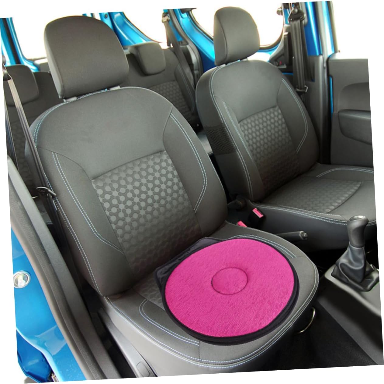Swivel Car Seat Cushion: 1pcs Multifunction Rotating Car Seat Chair Cushions - 360 Car Seat Swivel Spinner with Non-Slip Base - Red, 15 Inches in Diameter