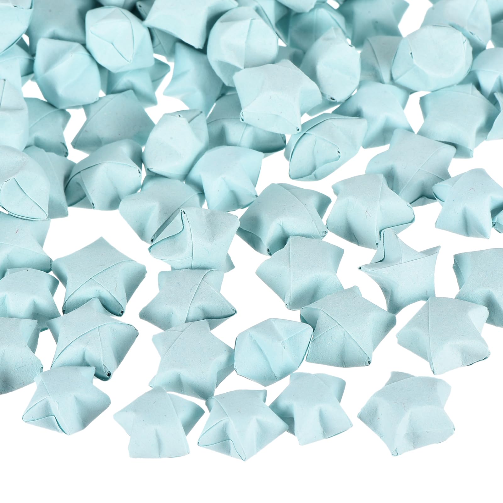 sourcing map 136pcs Pre-Made Origami Lucky Stars Paper Wishing Star Light Blue for Best Wish Christmas Party Wedding Valentine's Day Girl Friends Gift