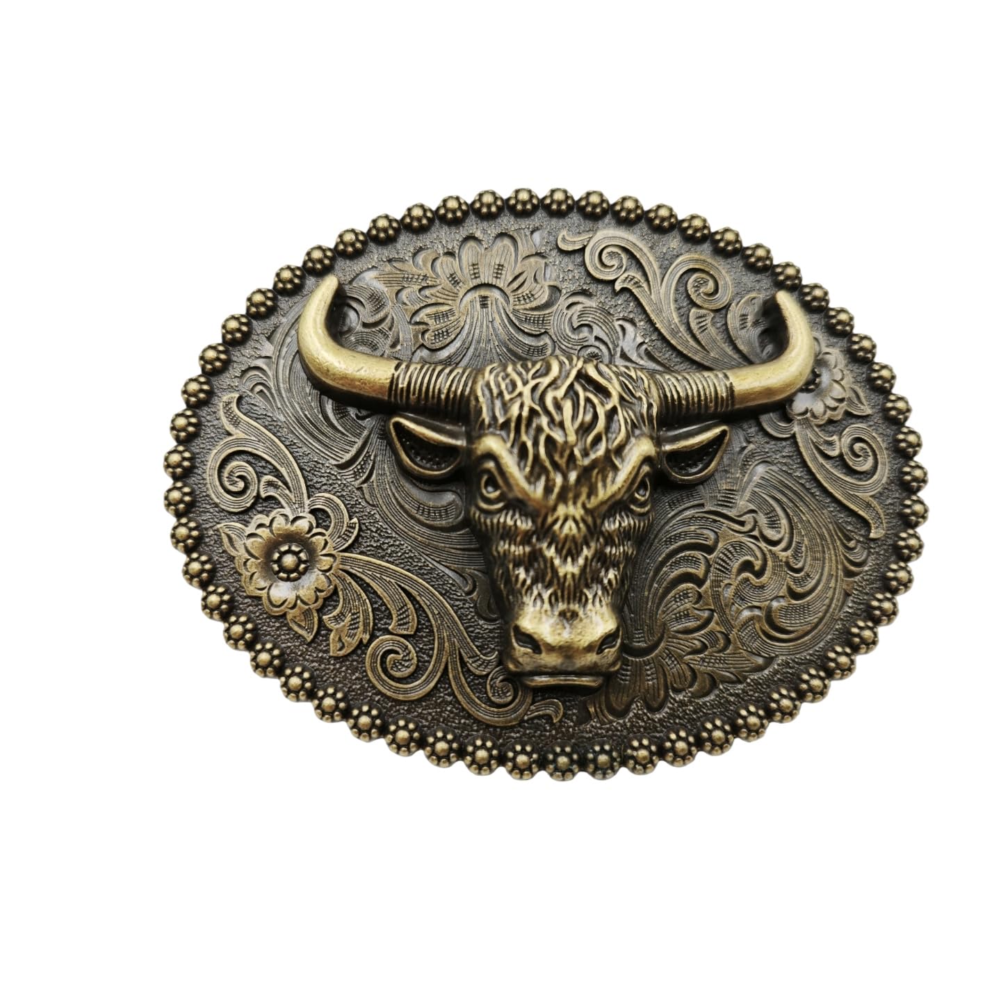 Xwest Western Cowboy Texas Bull Skull Belt Buckle