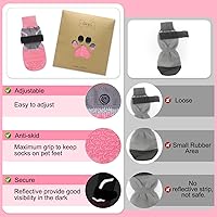 Vista 43 de BEAUTYZOO 6 calcetines para perros para evitar lamer las patas, zapatos antideslizantes para suelos de madera dura en pavimentos calientes, botas