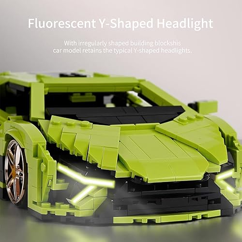 Miniatura 5 de Mould King 10011 Mini SAI Sports Car MOC Bloques de construcción y juguete de construcción, modelo de autos coleccionables para adultos, modelo de