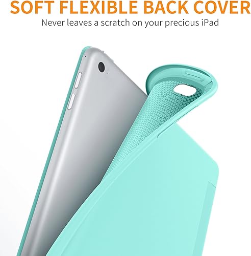 Miniatura 73 de DTTO Funda para iPad Mini de 5ª generación y iPad Mini 4, ultra delgada y ligera, con cubierta trasera de TPU suave, apagado y encendido automático