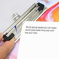 Vista 4 de Clips para portapapeles, 13 piezas + 52 remaches, montaje de 3.9 in, acero inoxidable resistente, perfil bajo, ligero, con resorte, agujero