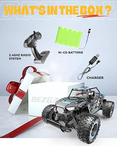 Miniatura 4 de BEZGAR TB142 RC Cars-Coche de control remoto a escala 114 2WD de alta velocidad 124mih All Terrains Juguete eléctrico todoterreno RC Vehículo de