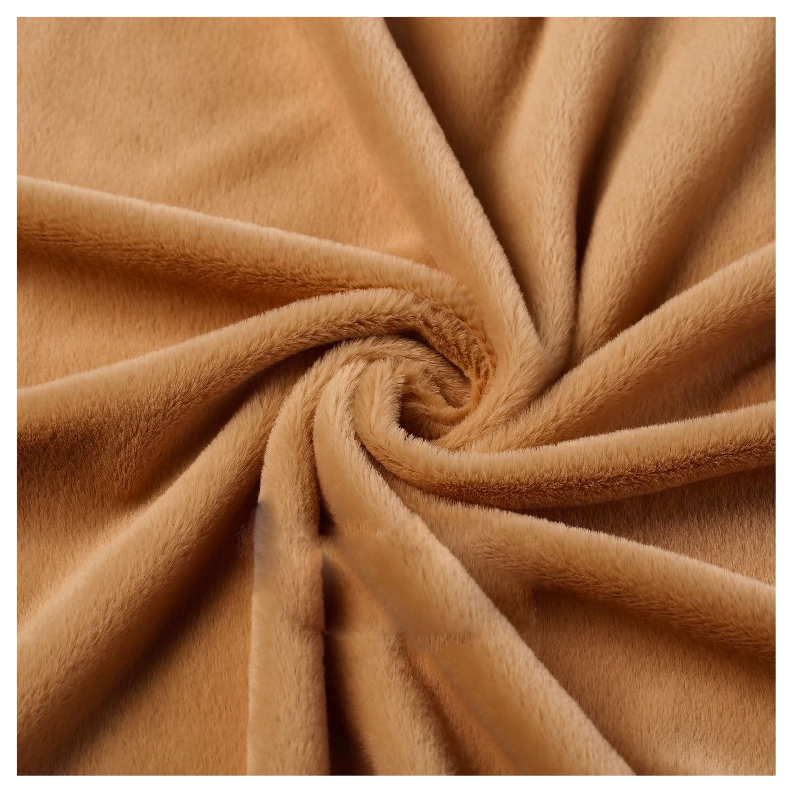Soft and Fluffy Faux Fur Material, 5mm Shaggy Faux Fur Fabric, Comfortable and Soft DIY Faux Fur Fabric for DIY Projects, Cosplay, Costumes, 50x160cm/50x50cm (Color : Camel-Color, Size : 50x160cm)