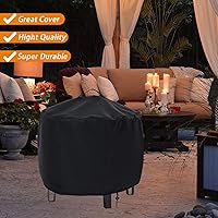 Vista 6 de Cubierta para hoguera, cubierta para hoguera de 20 pulgadas, cubiertas impermeables para exteriores con asas y cordón de ajuste, 20 x 15 pulgadas