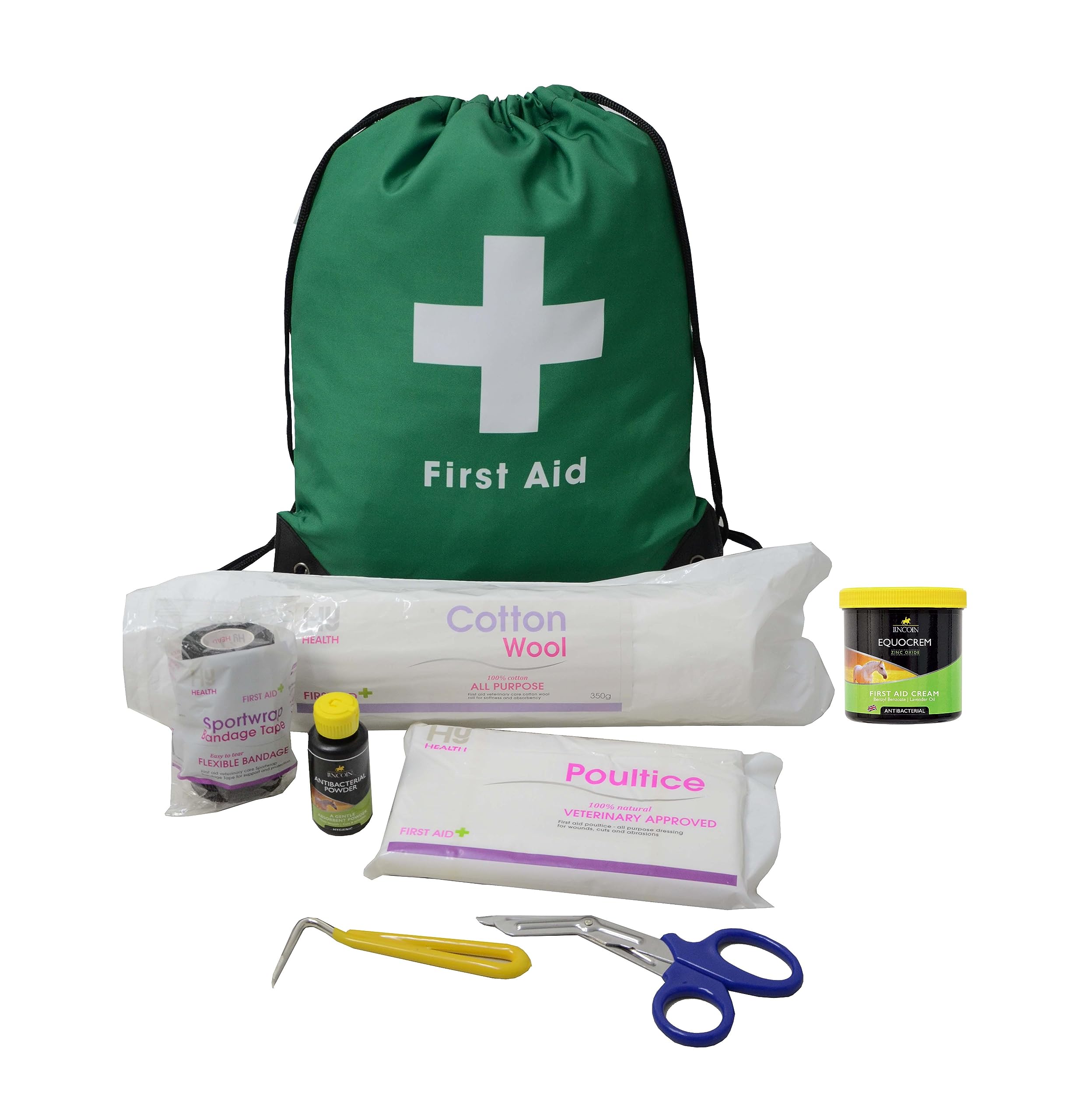 LINCOLN First Aid Kit For Horses and Ponies comes in a handy Travel Bag