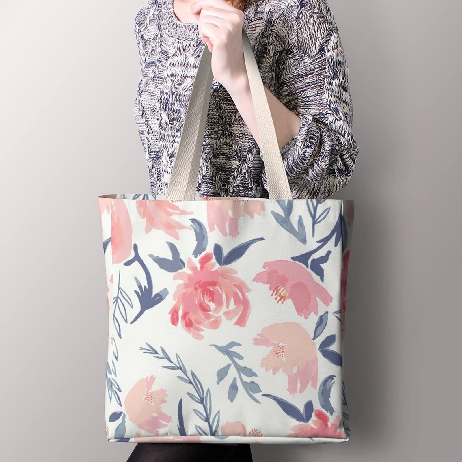 Amazon.co.jp: 薔薇 バラ お花 トートバック 帆布 通勤 通学 軽量 