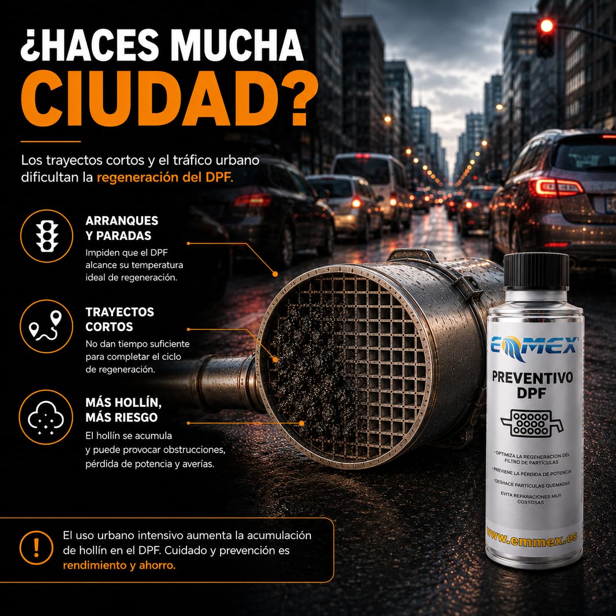 EMMEX Regenerador Filtro de Partículas DPF Diésel 250ml (Pack 4 uds) - Limpiador y Catalizador de Hollín FAP | Evita Obstrucciones, Modo Protección y Averías | Tratamiento Preventivo Pre-ITV