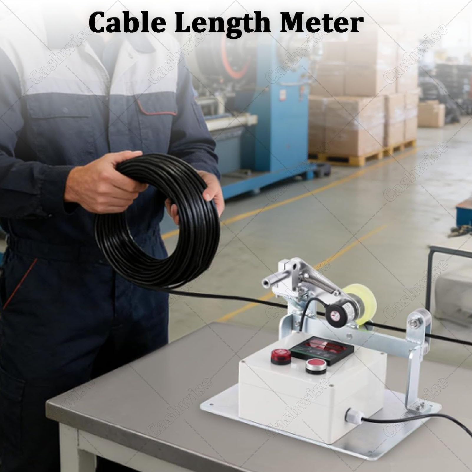 Contador electrónico de longitud de alambrón, medidor de cable por rodillo