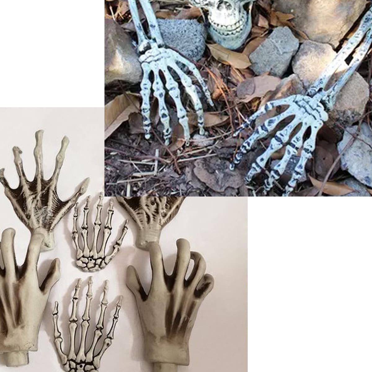 Skeleton Hand Scissors Snapklik.com : ONESWI Halloween Skeleton Hands Realistic Life Size ...