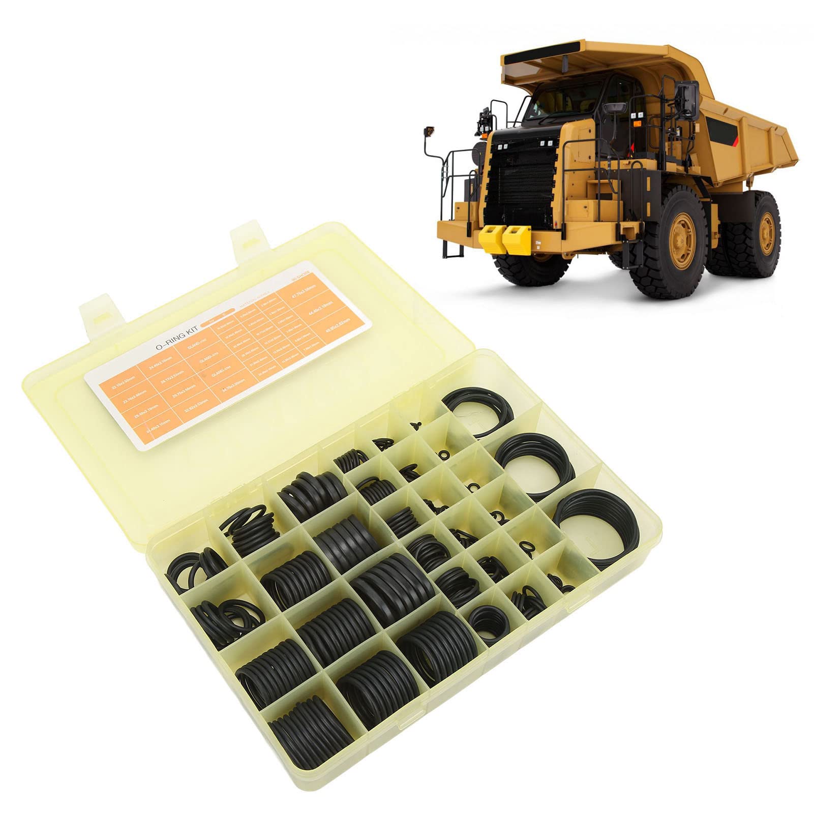 Automotive AC O Rings Kit,Kit de juntas tóricas universales,396 piezas Kit de juntas tóricas universales Gland 3702 AC Surtido Juego de juntas tóricas de goma para