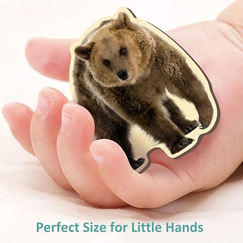 Miniatura 3 de Rompecabezas de madera para niños pequeños de MoinKidz, rompecabezas Montessori de animales del bosque para niños de 3 a 5 años, juguetes educativos