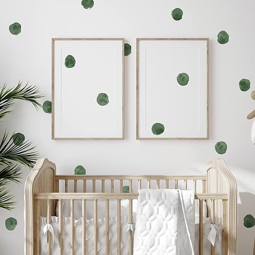 ROFARSO 120 calcomanías de 2.2 pulgadas de acuarela dorada con lunares para pared, calcomanías removibles para despegar y pegar, decoración del