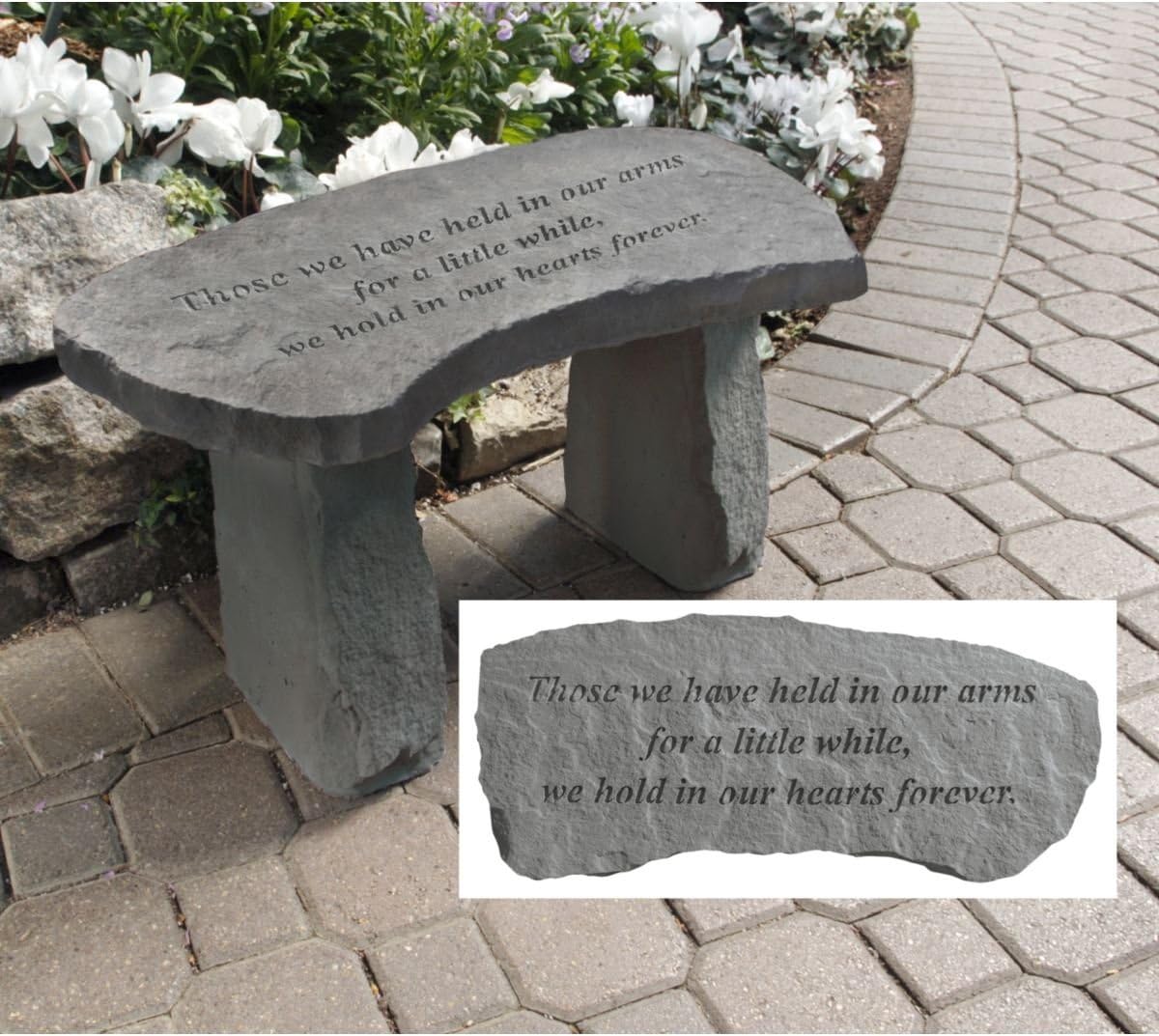 Design Toscano In Our Hearts Forever Cast Stone Memorial Garden Bench