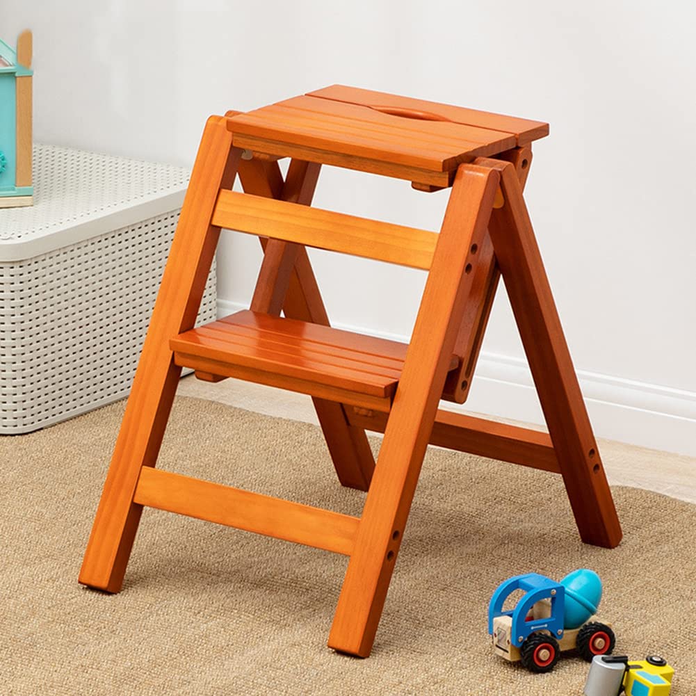 ladders for Home, Step Stool for Adults/Step Ladder/Counter Chair(Yellow,2 Step)