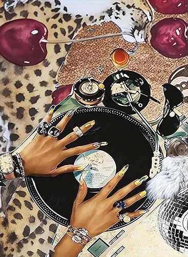 Miniatura 18 de Kits de arte de diamante para adultos principiantes, paquete de 9, pintura de diamante moderna DIY famosa, kits de pintura de diamante 5D