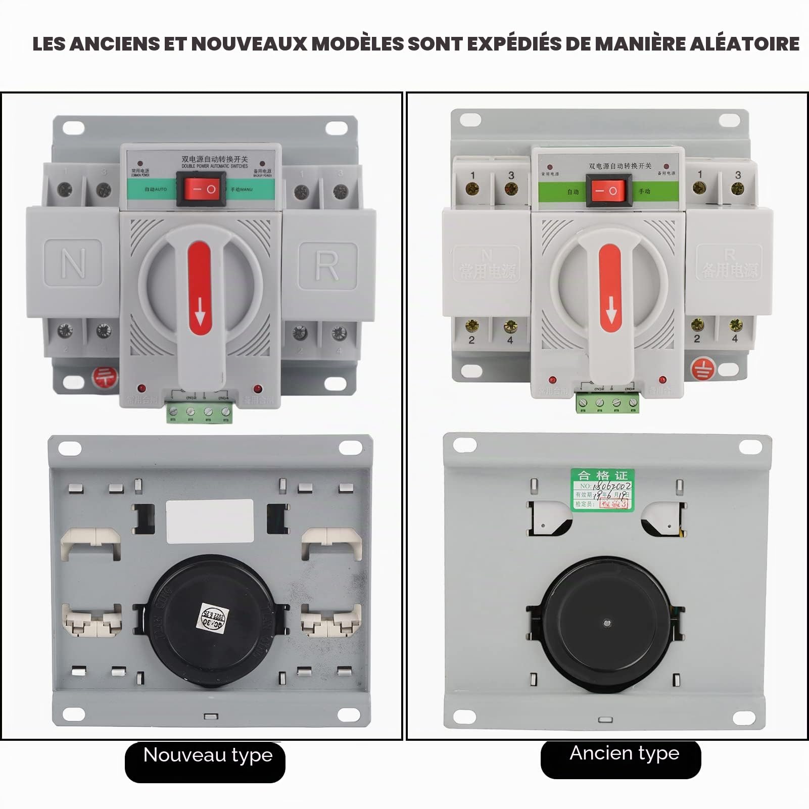 Commutateur de Transfert Automatique Double Puissance 220V 63A 2P Mini Disjoncteur de Commutateur de Transfert Intelligent à Double Puissance