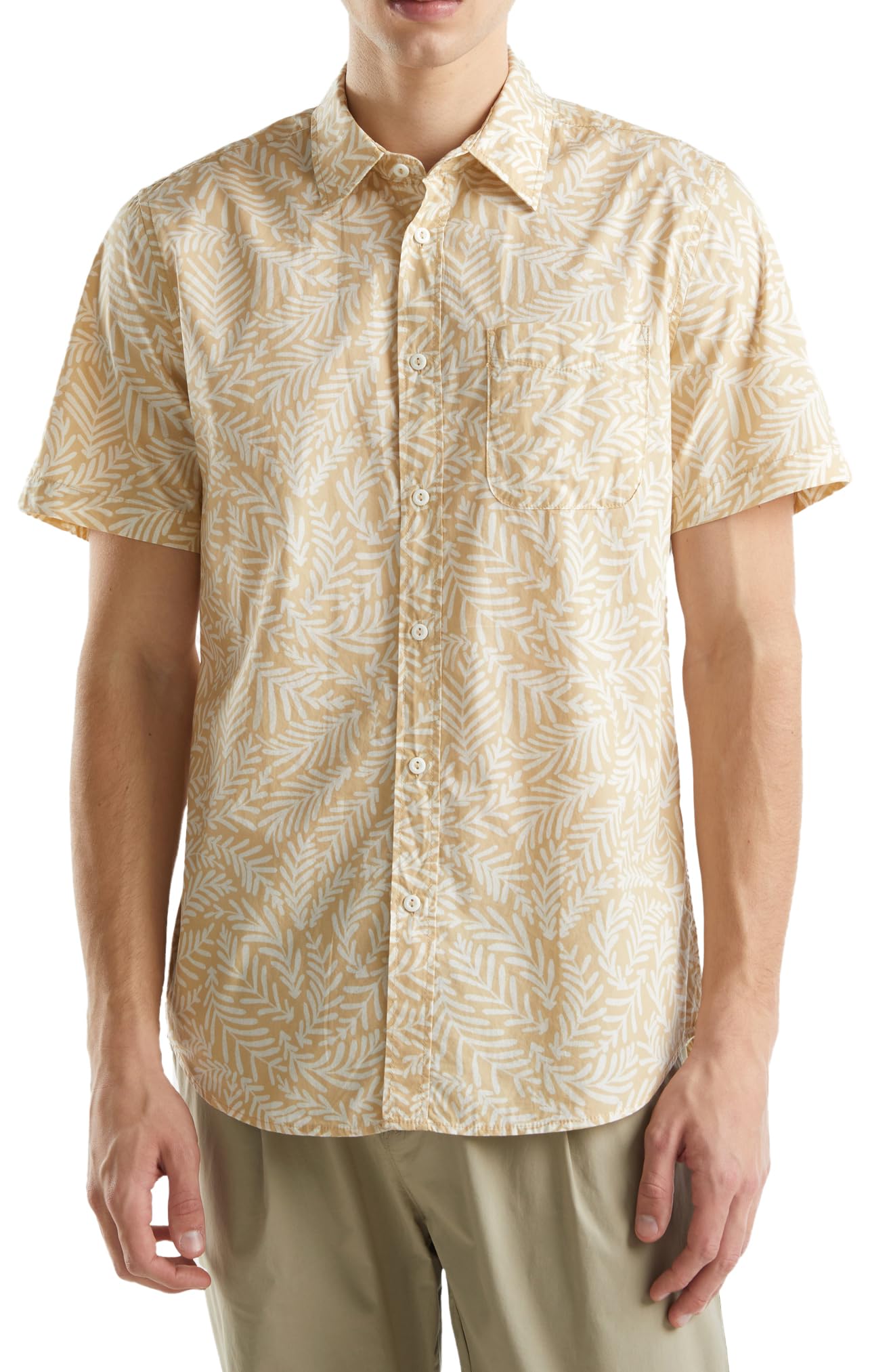 United Colors of Benetton Men's Shirt, Beige, XL