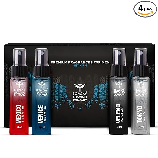 Bombay Shaving Co Perfume for Men | Premium Perfume Set for Men – 8ml x 4 | Perfume Gift Set for men | long lasting fragrance perfume Set at Rs. 299
