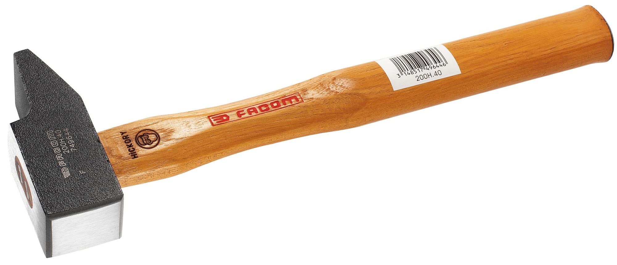FACOM Młotek ślusarski z trzonkiem Hickory, 345 g, 1 sztuka, 200H.26
