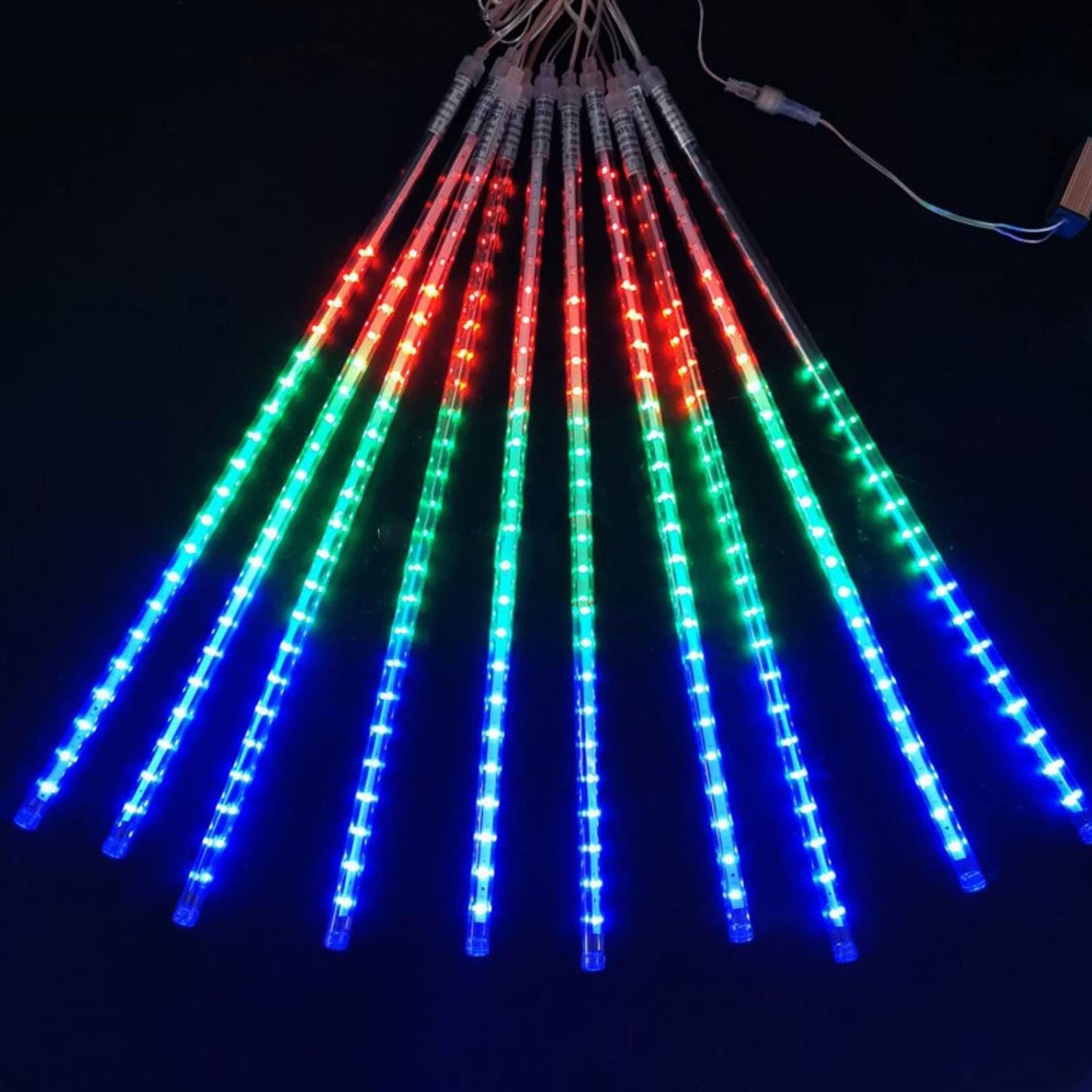 Light String,Lights String Indoor Light 80cm 8 Tubes 576 LED Tubes ative Cascading String Light Raindrop for Home Garden, Multicolor