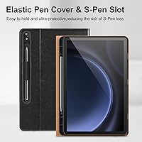 Vista 6 de DTTO Funda para Samsung Galaxy Tab S9 FE 5G de 10.9 pulgadas/Galaxy Tab S9 de 11 pulgadas lanzada en 2023, funda de cuero de alta calidad