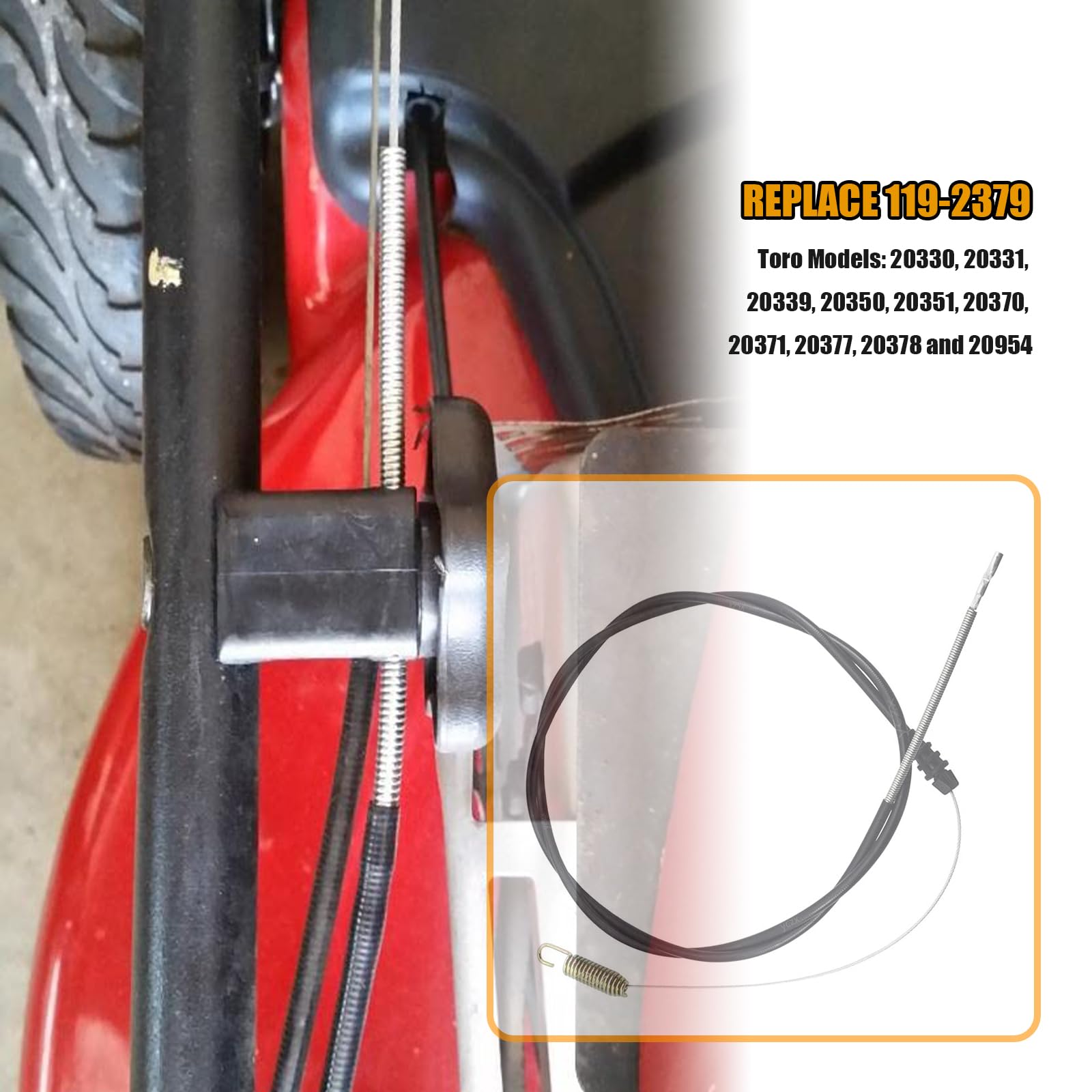 Amazon.com : New Traction Cable 119-2379 Rplacement for Stens 290