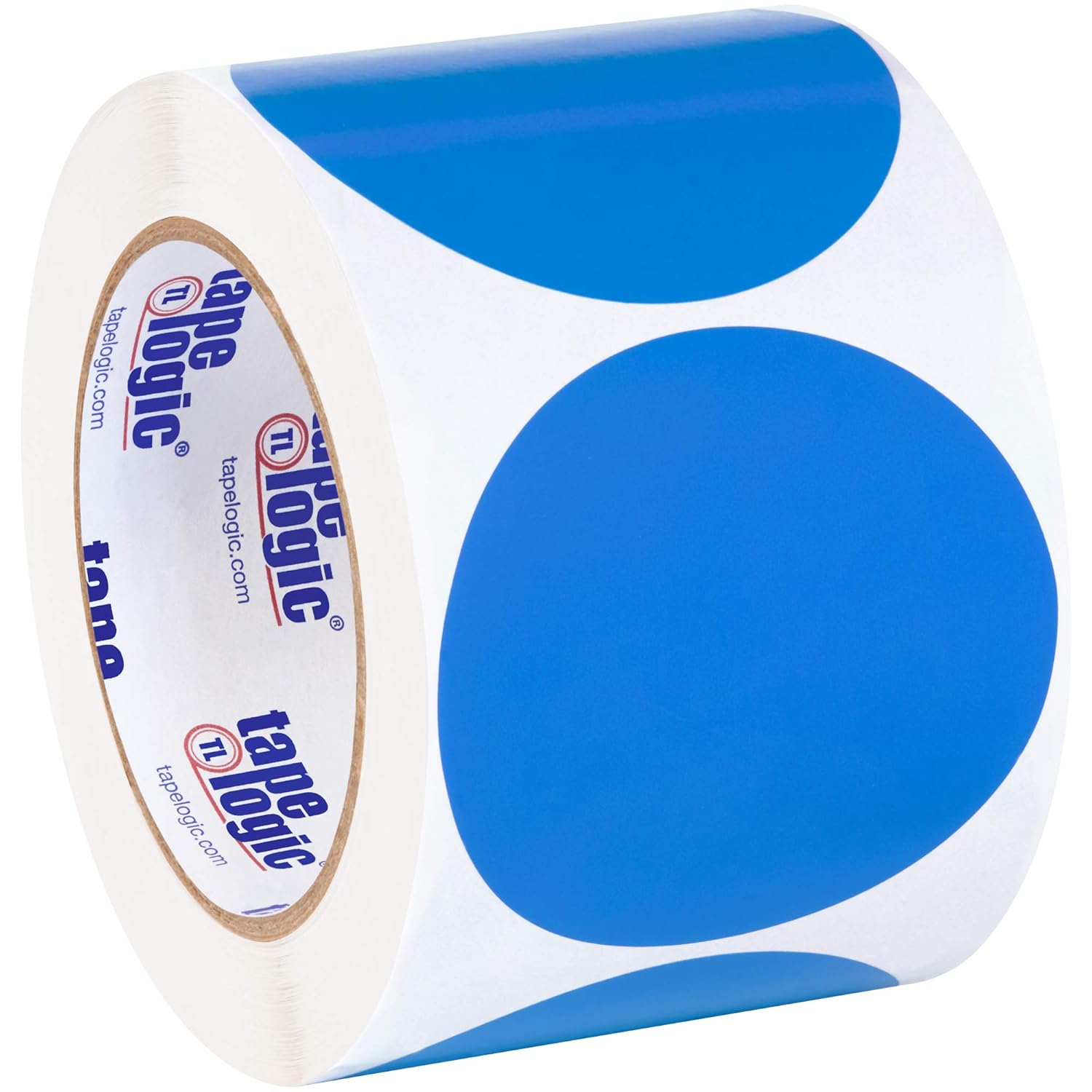 Aviditi Circle Inventory Color Coded Label, 3" Diameter, Red, Roll of 500 (DL614A)